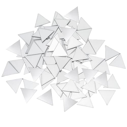 Pocoxll 200 Pcs Triangle Shape Mosaic Tiles Mini Mirror Mosaic Tiles for Crafts Art Wall Door Home Decorations