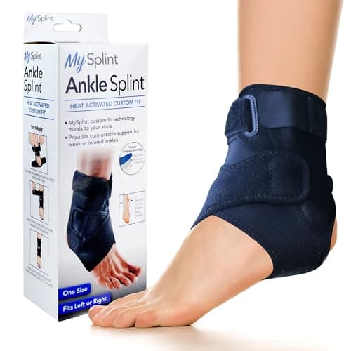 MySplint Custom-Fit Ankle Splint - Heat-Activated, Moldable Thermoplastic Support - Comfortable and Adjustable for Custom Recovery - One Size Fits All