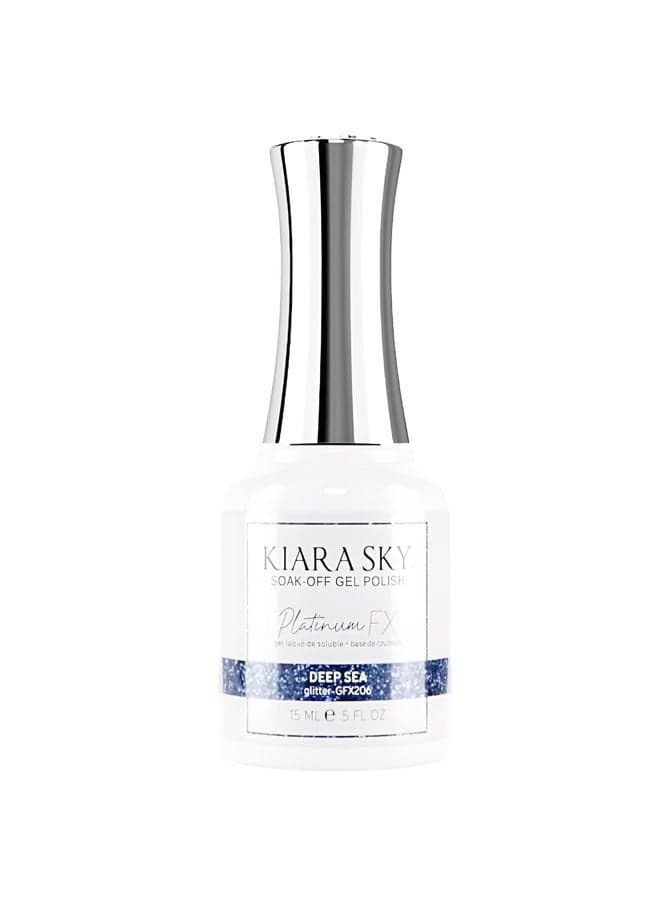 Platinum FX Reflective Gel Polish 0.5 fl oz, Deep Sea