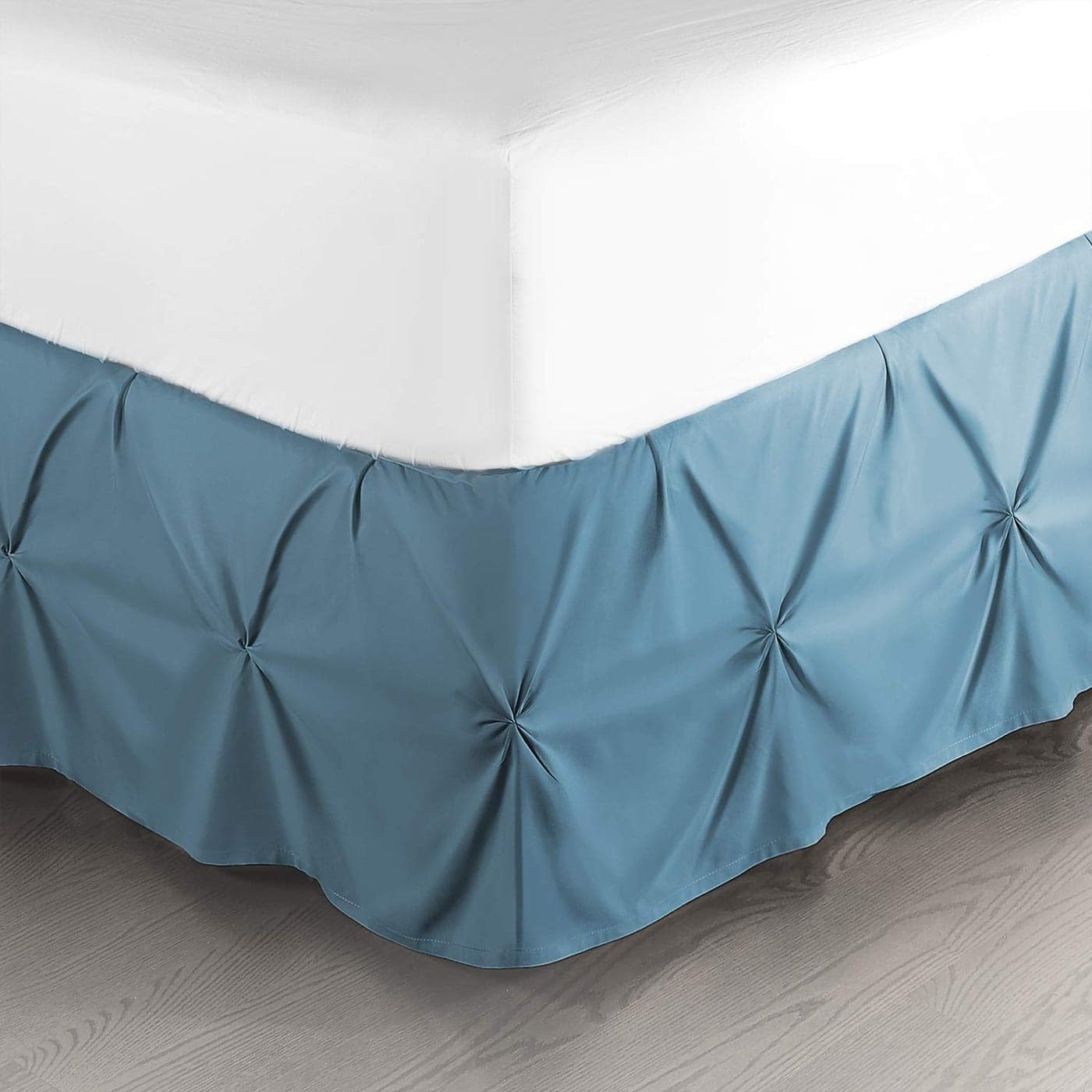 Nestl Blue Heaven Bed Skirt Queen Size Pinch Pleat Queen Bed Skirt 14 Inch Drop Queen Bedskirt Hotel Quality Blue Heaven Bed Skirts Microfiber Bedskirt for Queen Bed Blue Heaven Queen Bed Skirt