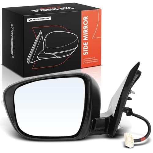 A-Premium Driver Side Power Door Mirror - Compatible with Nissan Murano 2015 - Non-Heated, Manual Folding Black Outside Rear View Mirror with Turn Signal - Replace# 96302-5AA0A