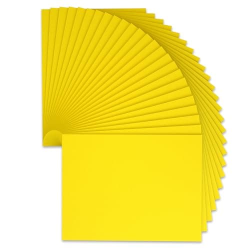 Yellow Foam Sheets Crafts 9 x 12 Inch 2mm Thick 25 Pack Premium Yellow Foam Papers Set for CraftingDIY ProjectClassroom Scrapbooking 3D Card Making