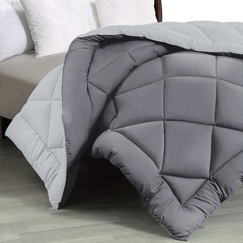 FRESH FROM LOOM All Seasons Collection 300 GSM Premium Winter Razzai Duvet Quilt Blanket – Reversible AC Comforter Bed King Size King Bed (Ash Grey and Pear lGrey, 90x100 Inches)