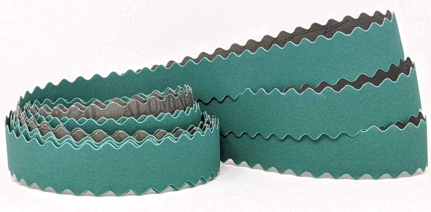 1X72 Knife Maker's Scalloped Edge Sanding Belts Extra Flexible Finishing Belts fit 2X72 Belt Sander Great for odd shapes and Knife Handle Contours (3 PK. 120 Grit)