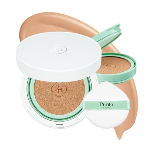 PURITO SEOUL Wonder Releaf Centella BB Cushion 23 Natural Beige Foundation Korean Centella Makeup Long Lasting Flawless Coverage KBeauty 15g 052 floz