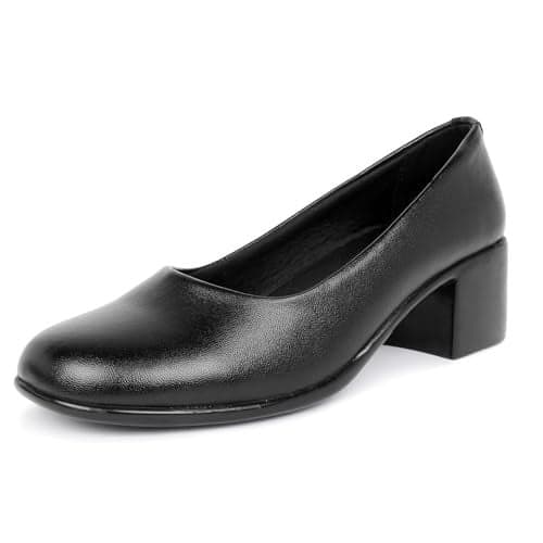 TRASE Bellies for Women | 2-Inch Block Heels | Stylish & Comfortable Footwear for All Occasions (Black, 7 UK)