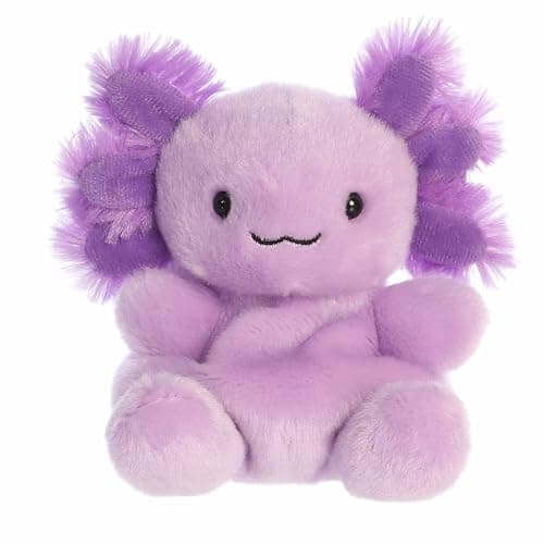 Aurora Adorable Palm Pals Xavier Purple Axolotl Stuffed Animal Fun Collectible Plush for Kids and Adult Collectors Perfect for Decorating Rooms and Birthday Gifts Purple 5 Inches