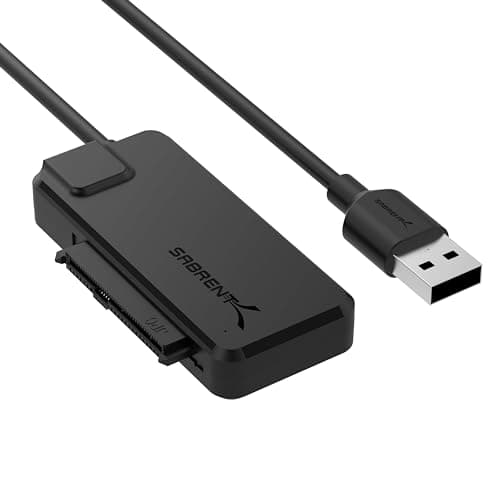 SABRENT USB 32 Type A to SATAU2 SSD Adapter Cable with 12V2A Power Supply ECU2SA