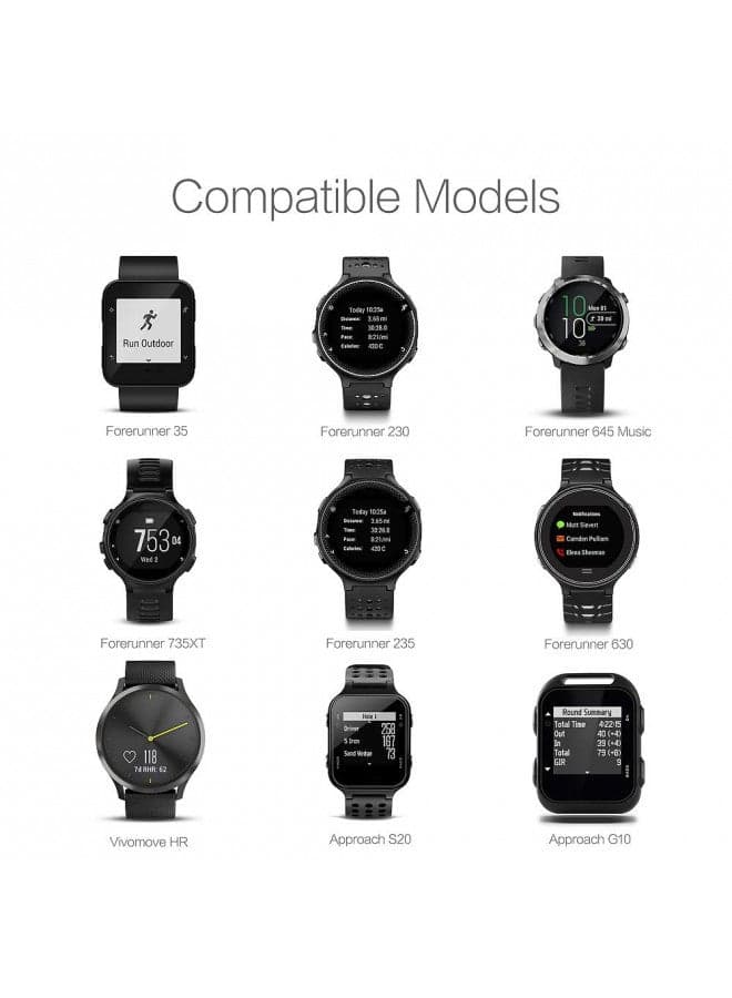 TUSITA Charger Compatible with Garmin Forerunner 35 35J 230 235 630 645 Music 735XT, Approach G10 S20, Vivomove HR, ForeAthlete 35J, Lily - USB Charging Cable 100cm - GPS Smartwatch Accessories
