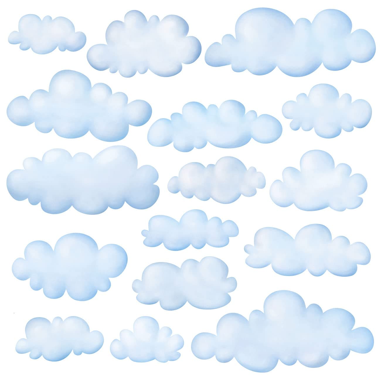DECOWALL DS91702 Clouds Kids Wall Decals Wall Stickers Peel and Stick Removable Wall Stickers for Kids Nursery Bedroom Living Room