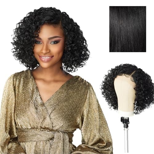 Sensationnel Butta Lace Wigs - Unit 4 Extra Wide 5 Inch Deep Parting Synthetic Preplucked Hairline Glueless Lacefront (1 JETBLACK)