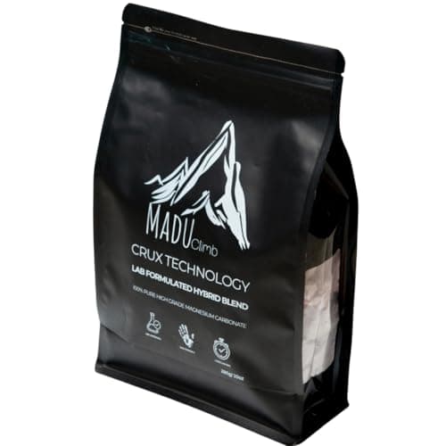 Madu Climb - Premium Climbing Chalk 100% Pure Magnesium Carbonate for Maximum Grip – No Fillers – Long-Lasting Performance for Bouldering, Sport Climbing, Gym & Training (Hybrid Blend)