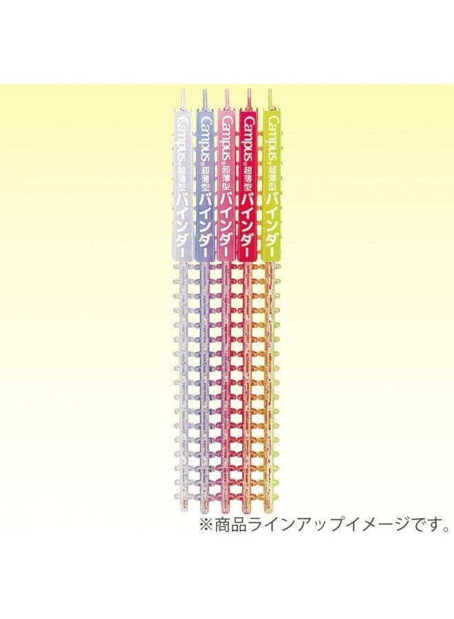 Kokuyo Campus Smart Ring Binders 3 Pack, A5 Light Colors Binder Notebooks, Up to 25 Sheets 20 Holes Slim Binder Folder with 10 Campus Sarasara Loose-leaf Paper Each for Study and Journal, Japan Import