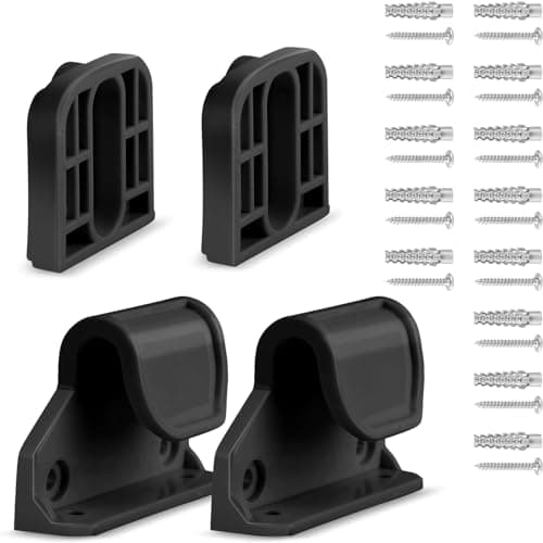 HAMOPY AutoLock Retractable Baby Gate Replacement Parts Original Hardware Set Including 2 x Latches 2 x Brackets 1 x Floor Hook 1 Set of Screws Only Fit 5571 AutoLock Baby GateBlack