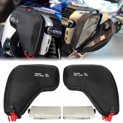 FWXEOZ NEW for R1300GS Motorcycle Radiator Cowl Bag Side Storage Bags Fits for BMW R 1300 GS Trophy Adventure 2024-2025 Motorcycle Accessories 4L Capacity Tool Package
