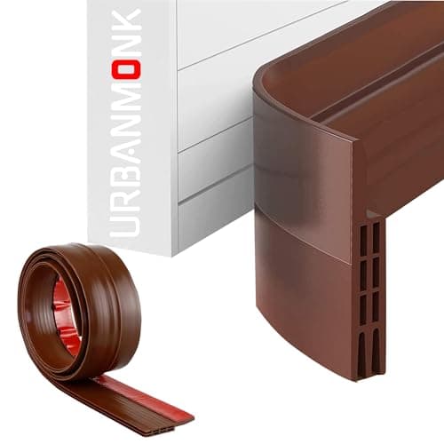 URBANMONK Silicone Door Bottom/Under Gap Filler Rubber Sealing Strip, Door Sealer Strip for Cockroach, Insect and Bugs, Seal Air & Dust, Brown, 39 inches