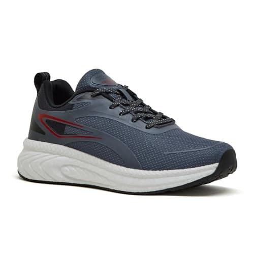 Campus Men's BOOSTWAVE D.Gry/BLK Running Shoes - 8UK/India 1Pair