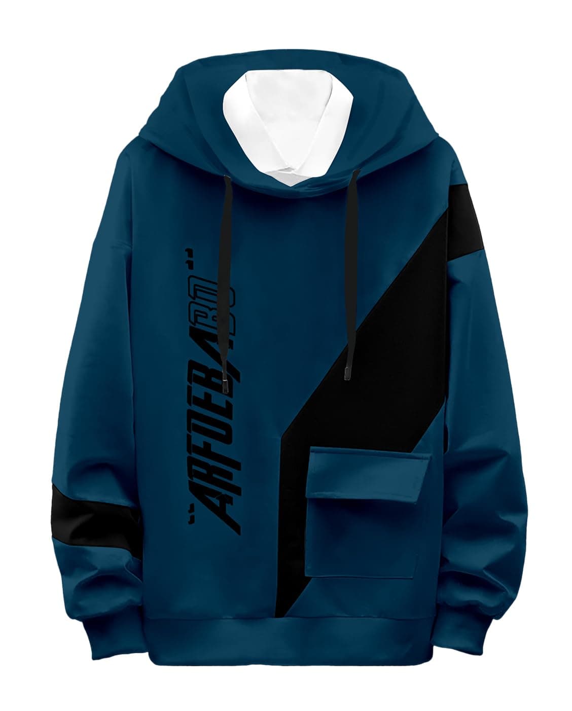 AUSK Teal Cotton Blend Men's Regular Fit Full Sleeve Hooded T-Shirt