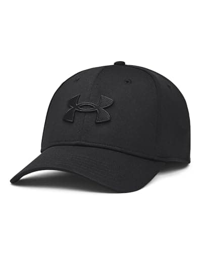 Under Armour Men's Blitzing Cap Stretch Fit, (002) Black / / Black, X-Large/XX-Large