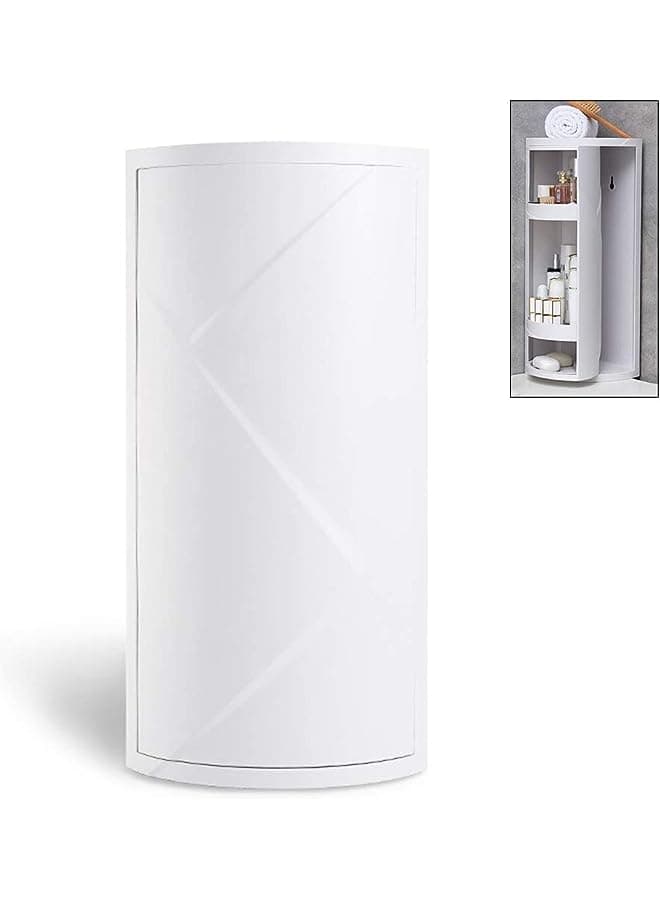 Multifunction Kitchen Bathroom Corner Locker, Corner Shelf Stand, Corner Shelf Bathroom, Storage Rack Cabinet Storage Corner Shelf, Kitchen Organizer Shelf, Rotating Triangle Shelf