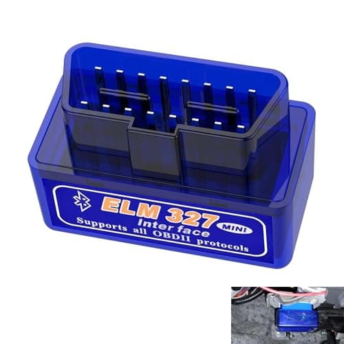 yorpyep OBD2 Scanner ELM327 V21 Bluetooth Diagnostic Tool Universal Car Code Reader for Android iOS Realtime Vehicle Data Monitor Blue
