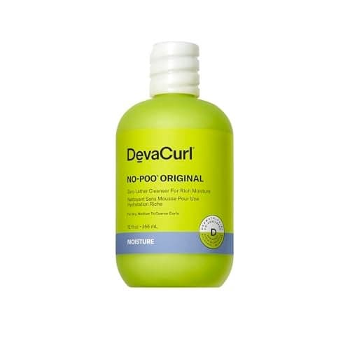 DevaCurl NoPoo Original Zero Lather Cleanser For Rich Moisture Fresh Rose 12 fl oz