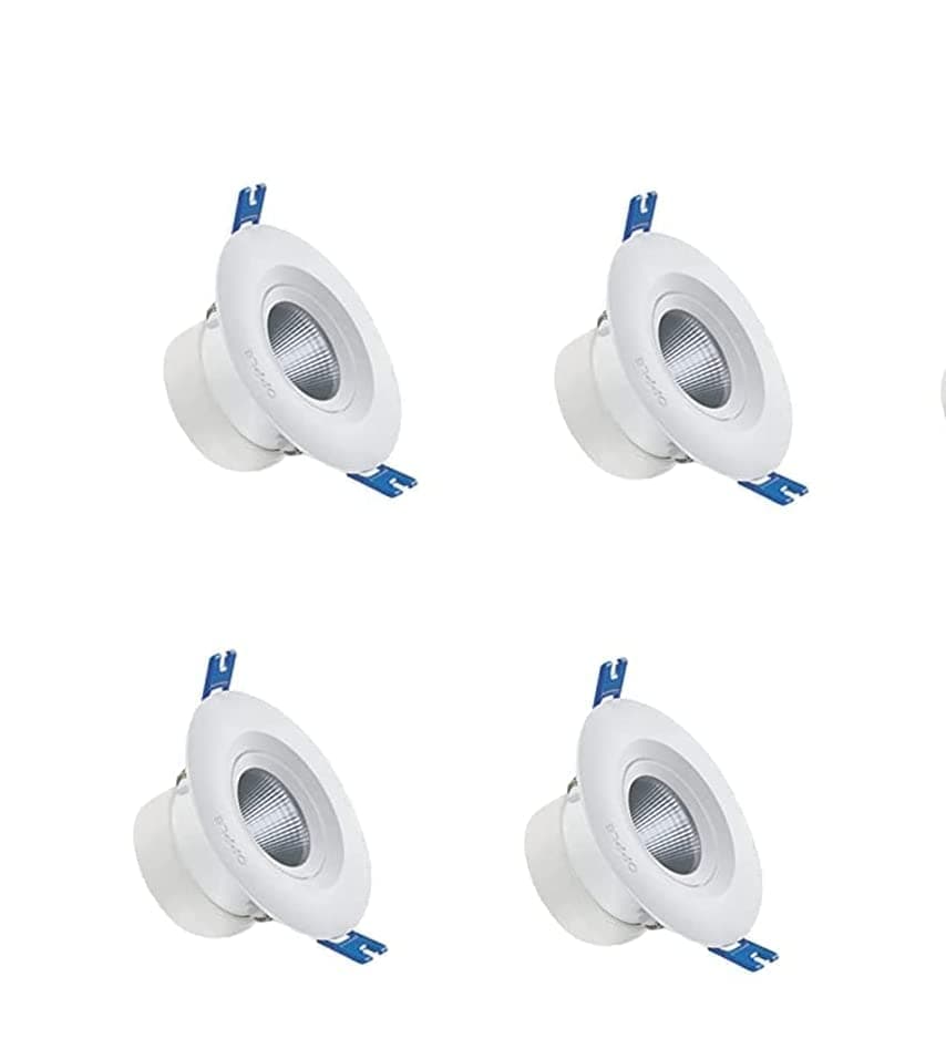 OPPLE US LED Spot Light Round Panel Deep Junction Conceal Box Down Lights 4Watt Cool White 6000K Pack of 4