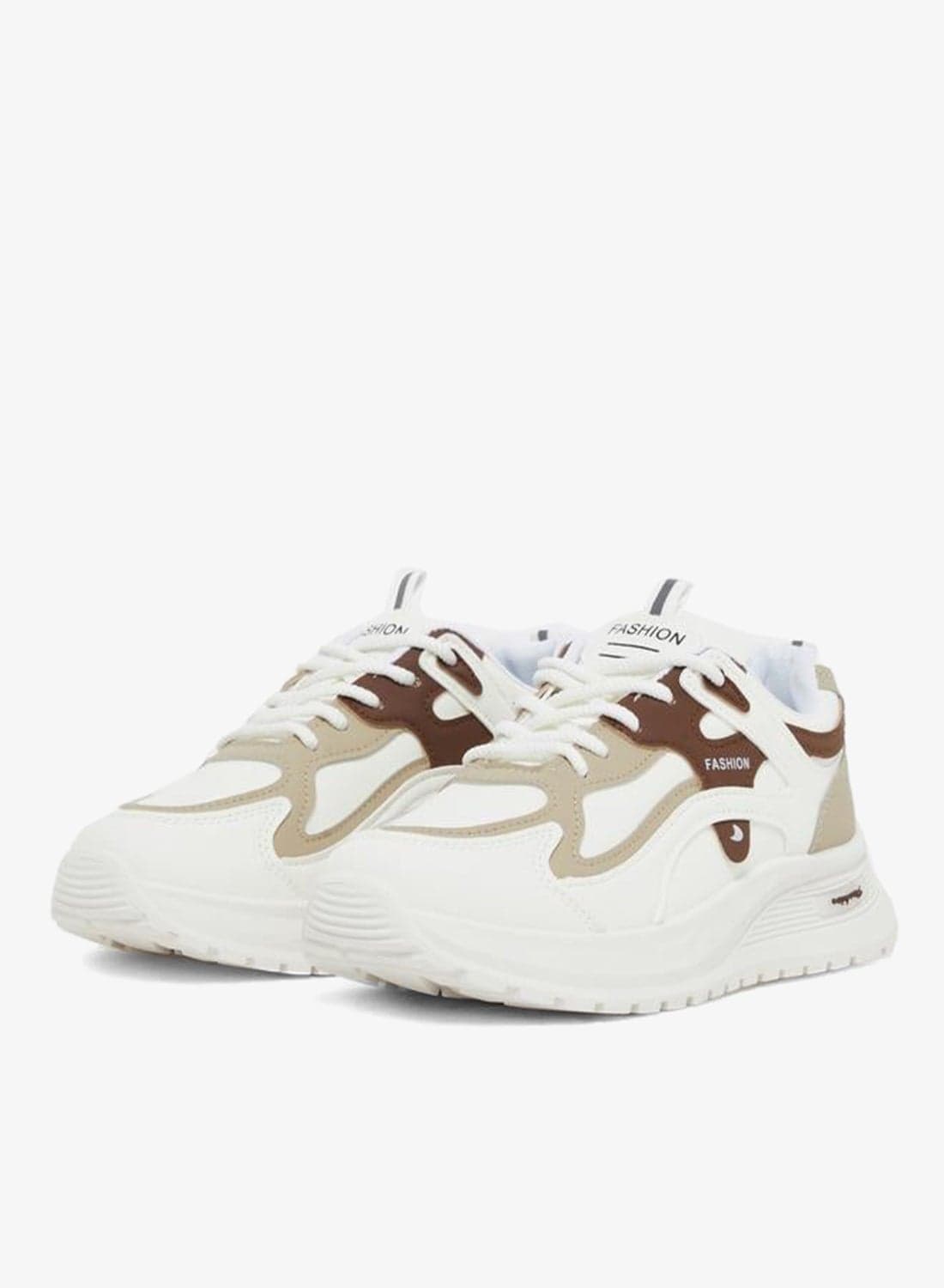 Textured Lace Up Chunky Sneakers — 39