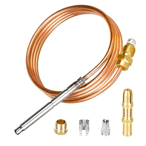 Water Heater Thermocouple Replacement Parts Compatible with Robertshaw Majority of Pilot Burners 1980 Series, Gas Furnaces, Boilers, Replace for Robertshaw 1980-036 Snap-Fit Thermocouple (36 inch)
