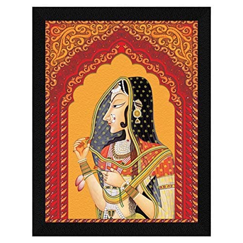 ArtX Paper Bani Thani Kishangarh Wall Art, Multicolor, Traditional, 10.0 X 13.0 inches, Set of 1