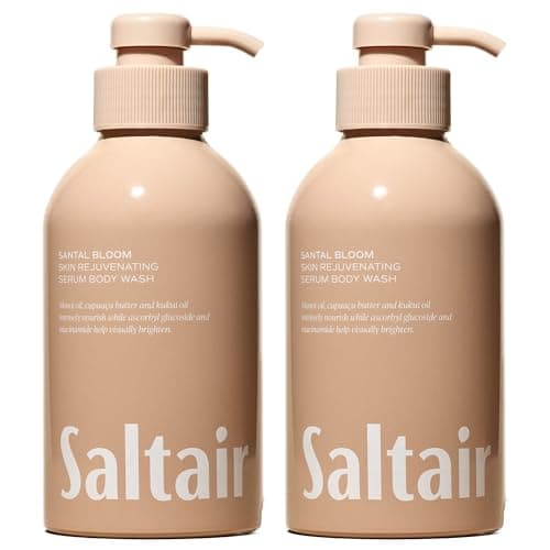 Saltair Body Wash 2-Pack – Santal Bloom – Moisturizing Body Wash with Monoi Oil and Cupuacu Butter – Scented Shower Gel for Women and Men – 2x 17oz – Vegan, Cruelty-Free, Paraben-Free