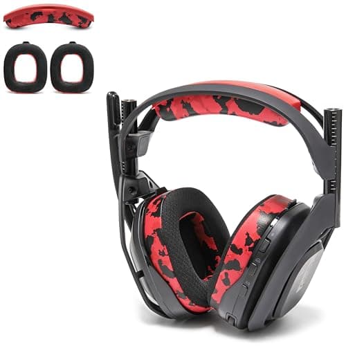 WC Mod Kit A50 - Cooling Gel Earpads + Headband Replacement for Astro A50 Gen 4, Gen 5 & A50X by Wicked Cushions | Enhanced Comfort, Cooling & Durability | Red Camo