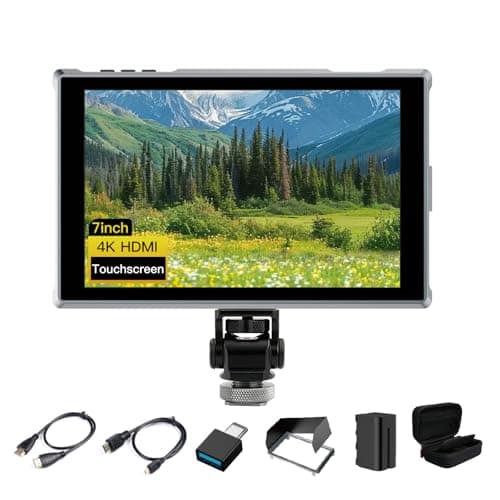 FEELWORLD FW759 Pro 7 Inch Touch Screen DSLR Camera Field Monitor 400nits 1280 800 with Battery SunshadeCarry case Professional Video Display for Directors and Photographers