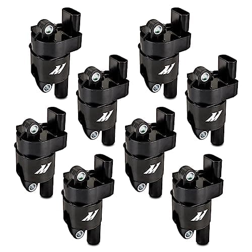 Mishimoto Ignition Coil, Compatible with GM LS2/LS3/LS4/LS7/LS9 (Round), Set of 8