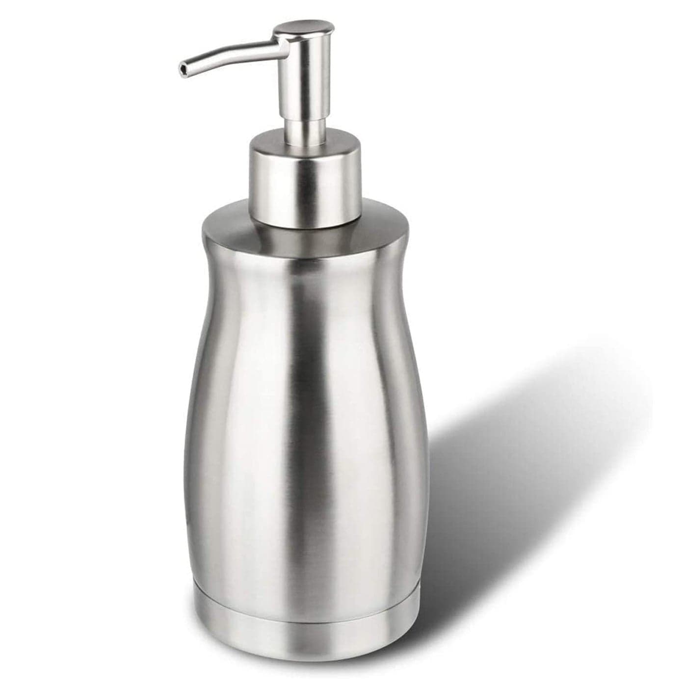 GLUBEE Soap Dispenser Stainless Steel Brushed Nickel Pump Dispenser Bottle Refillable Liquid Hand Dish Soap Dispenser for Bathroom Kitchen Countertop Silver 135 Oz 400ML