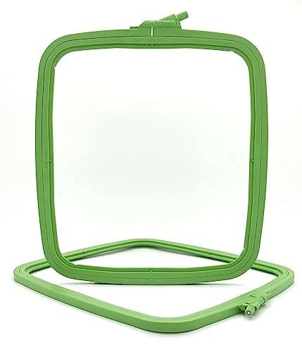 Nurge Green Large No4 Plastic Square Embroidery Hoop Cross Stitch Hoops Punch Needle Hoop DIY Craft SewingABS Plastic Embroidery Hoops