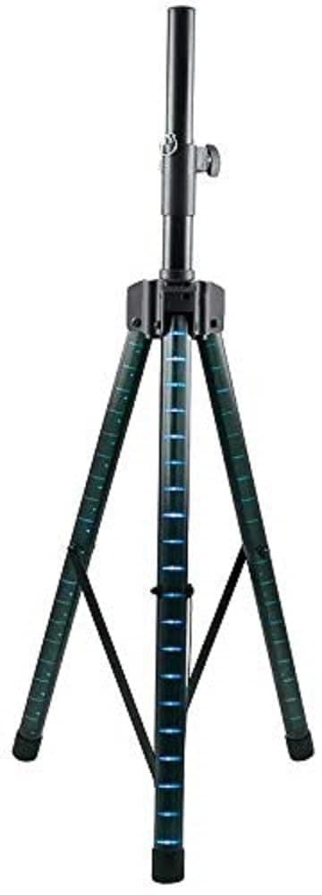 Gemini Sound STL100 Professional Heavy Duty Speaker Stand with Synced LED Lighting Black