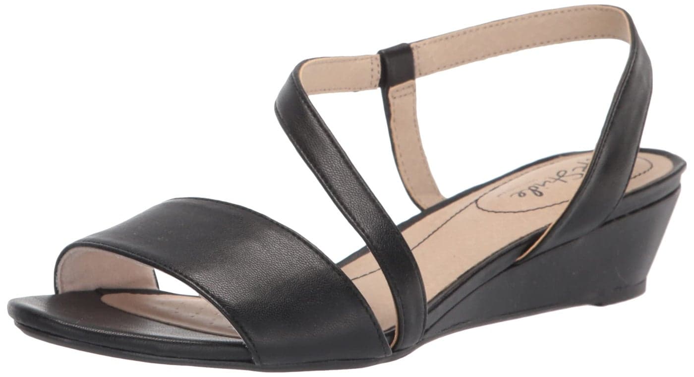 LifeStride Womens Yasmine Sandal Black Synthetic 10 W