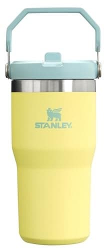 Stanley IceFlow Flip Straw Tumbler with Handle 20 oz | Twist On Lid and Flip Up Straw | Leak Resistant Water Bottle | Insulated Stainless Steel |BPA-Free | Pomelo