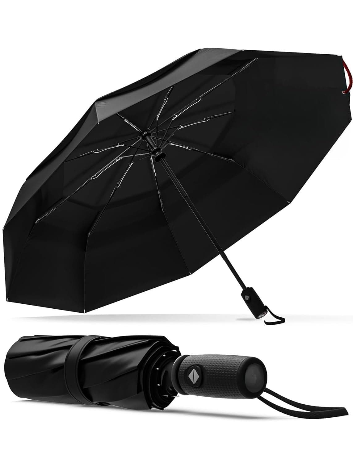 RexezGuardz Newest Travel Umbrella for Women and Men, 3 Fold Auto Open & Close Compact Foldable Umbrella for Rain,Sun & UV Protection|Lightweight,Windproof,10 Ribs, Easily Collapsible