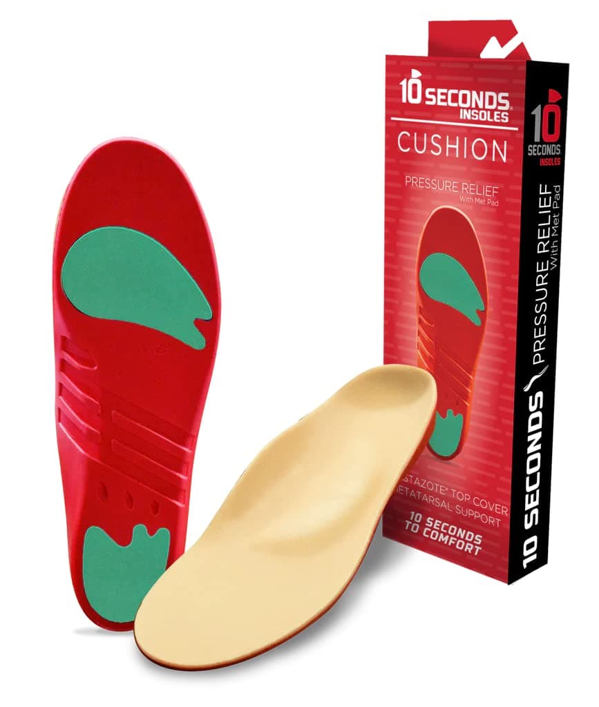 Pressure Relief 3030 with Metatarsal Pad Ultra Cushioned Medium Arch Support Medium Arch Height Trim to Fit Molds to Foot Plastazote Memory Foam Topper M 5 W 7