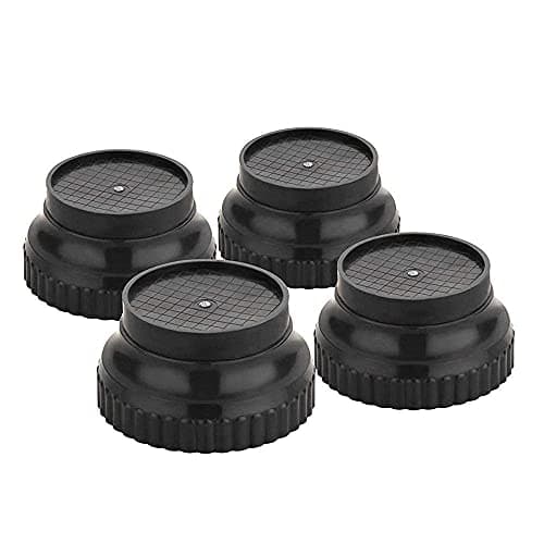 LEAWALL Multi-Purpose 4 Pieces Round Plastic Legs,Foot and Stand for Almirah, Wardrobe, Refrigerator, Sofa, Sleeping Bed, Dinning Table and Dressing Table