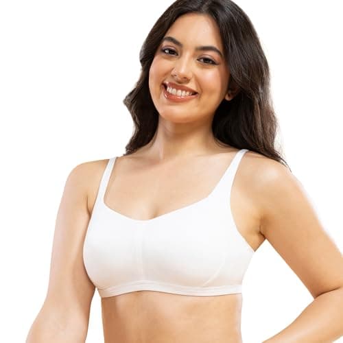 Enamor A058 Cotton Eco-Antimicrobial Comfort Minimizer Bra White