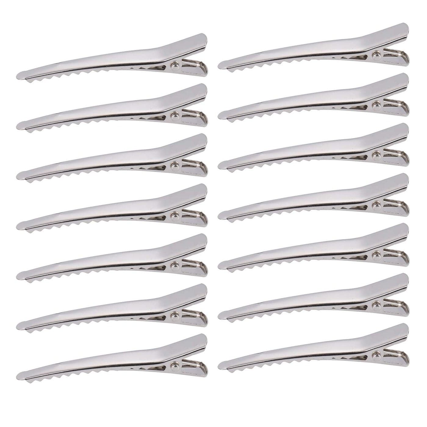 Bekith 200 Pack 236 inches Hair Clips Metal Alligator Teeth Prongs Clips Holders Hairdressing Salon Hair Grip DIY Hairpins