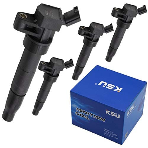 KSU Pack of 4 Ignition Coils pack Compatible with Hyundai Santa Fe Sonata Genesus coupe Tucson Kia Forte Forte5 Koup Rondo Sorento Sportage Optima 273002G000 27300-3F100