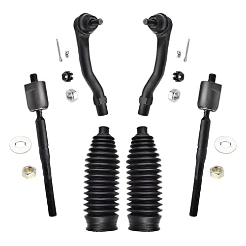 ASTARPRO 6pcs Front Inner and Outer Tie Rod Ends with Steering Rack Boots Compatible with 2002-2003 Lexus ES300 Toyota Camry