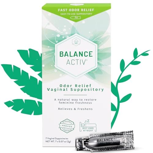 Balance Activ Odor Relief Vaginal Suppository for Women Works Naturally to Rapidly Relieve Unpleasant Odor and Restore Feminine Freshness