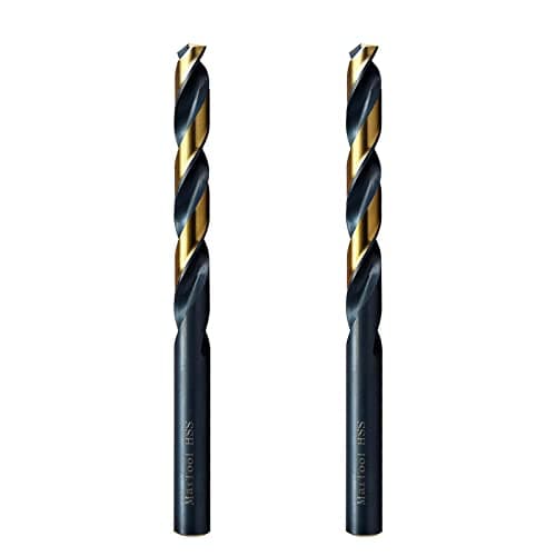 MAXTOOL 21/64" 2pcs Identical Jobber Length Drills HSS M2 Twist Drill Bits Fully Ground Black & Bronze Straight Shank Drills; JBF02H10R21P2