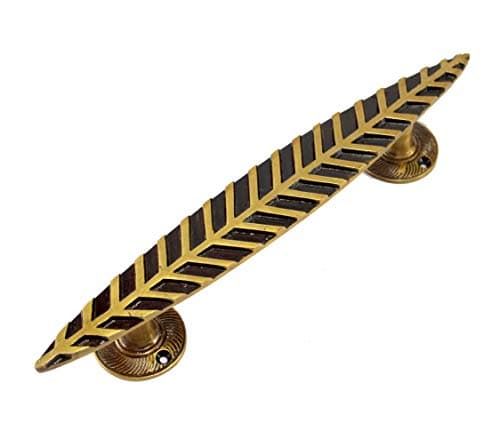 eSplanade Brass Designer Handle | Home Decor | Door Decor | Brass Door Pulls (Leaf)