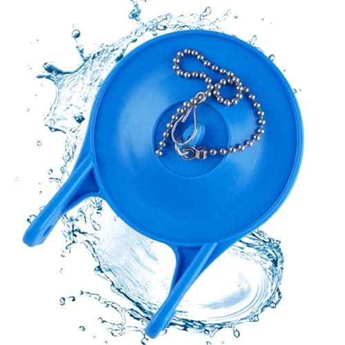 iFealClear 3-Inch Toilet Flappers Compatible with Gerber 99-788, Rubber Toilet Flapper Replacement with Stainless Steel Chain for 3" Toilet Tank, Water Conserve High Performance, Easy to Install, Blue
